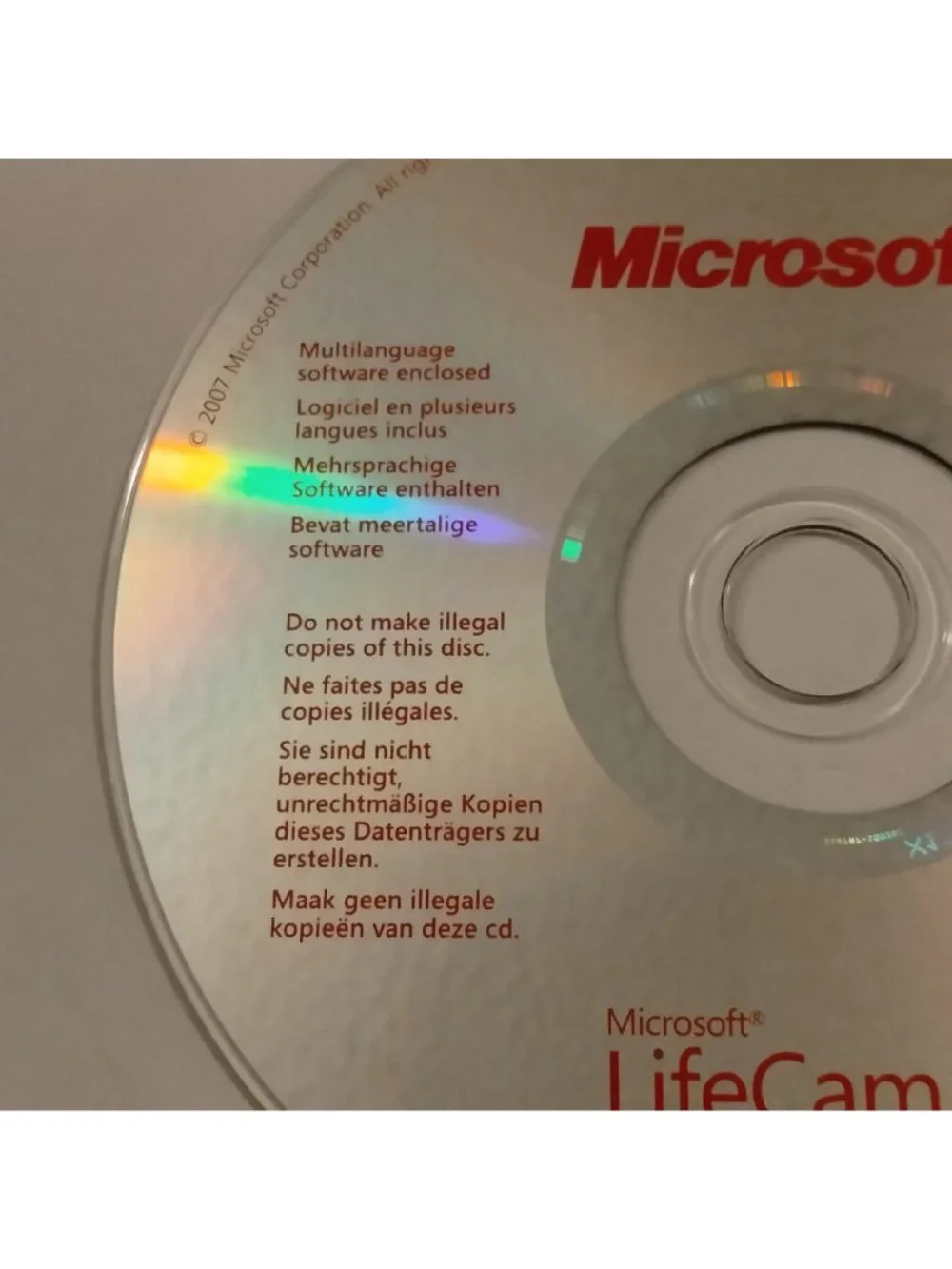 Microsoft LifeCam Software Installation CD Product Guide Information